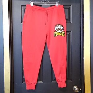 Red "Pringles" sweatpants